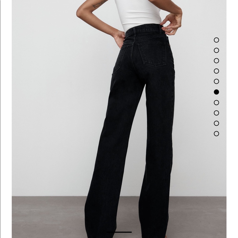 ZARA BLACK WIDE LEG JEANS